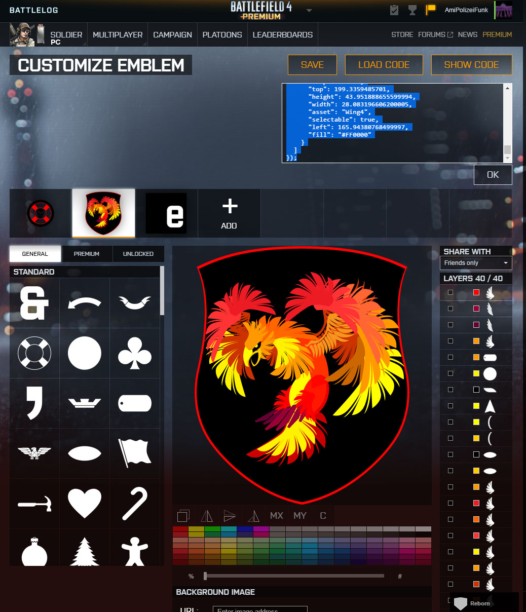 Customize BF4 Soldier Emblem 